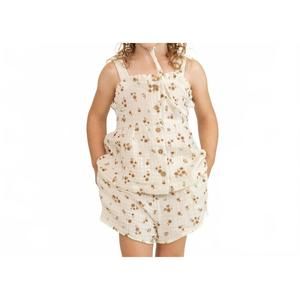 NEW MAKEMAKE ORGANICS peplum top and shorts set in bohemia